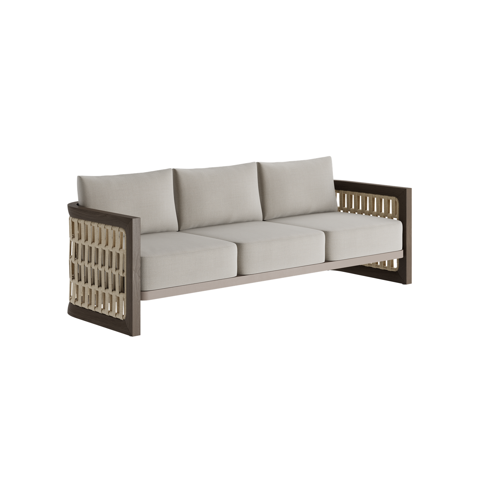 N2 Three Seater Sofa Dark Teak - Image 3