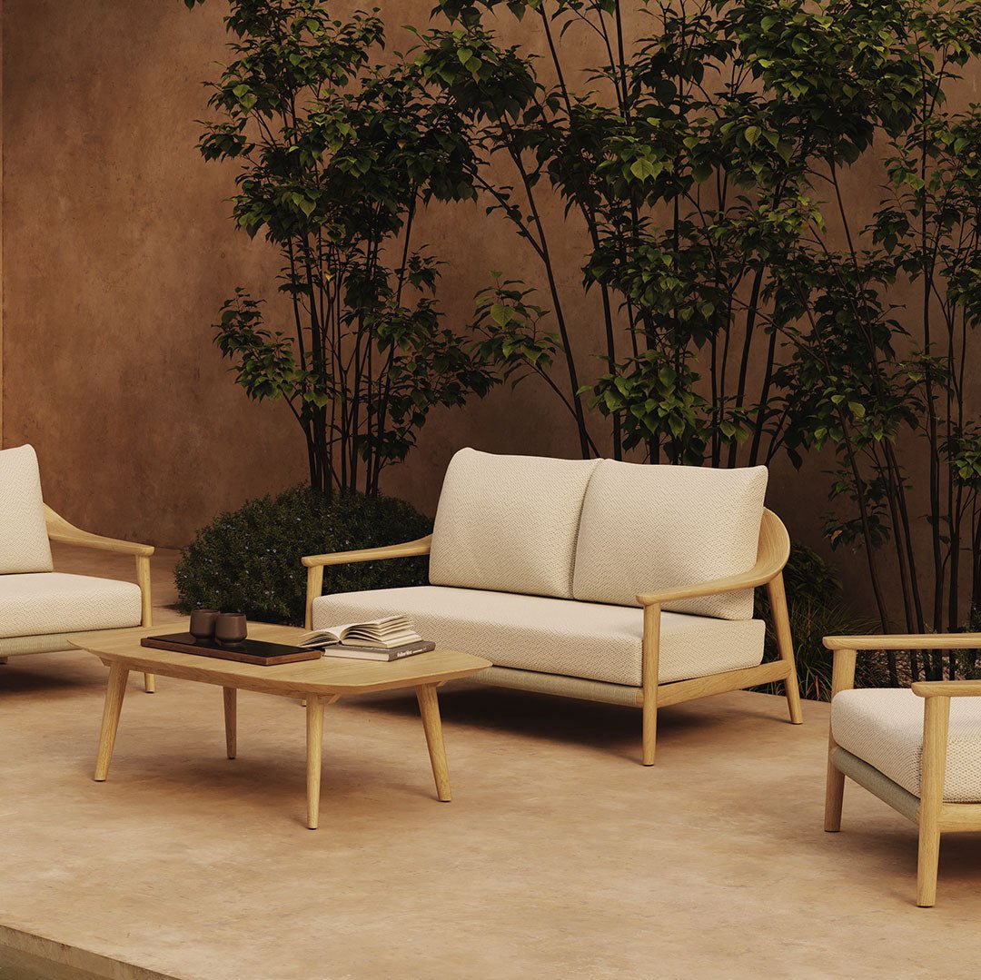 N1 Two Seater Sofa Light Teak - Image 2