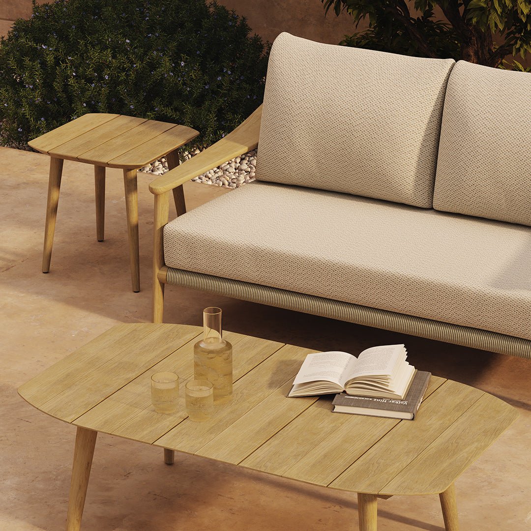 N1 Two Seater Sofa Light Teak - Image 4