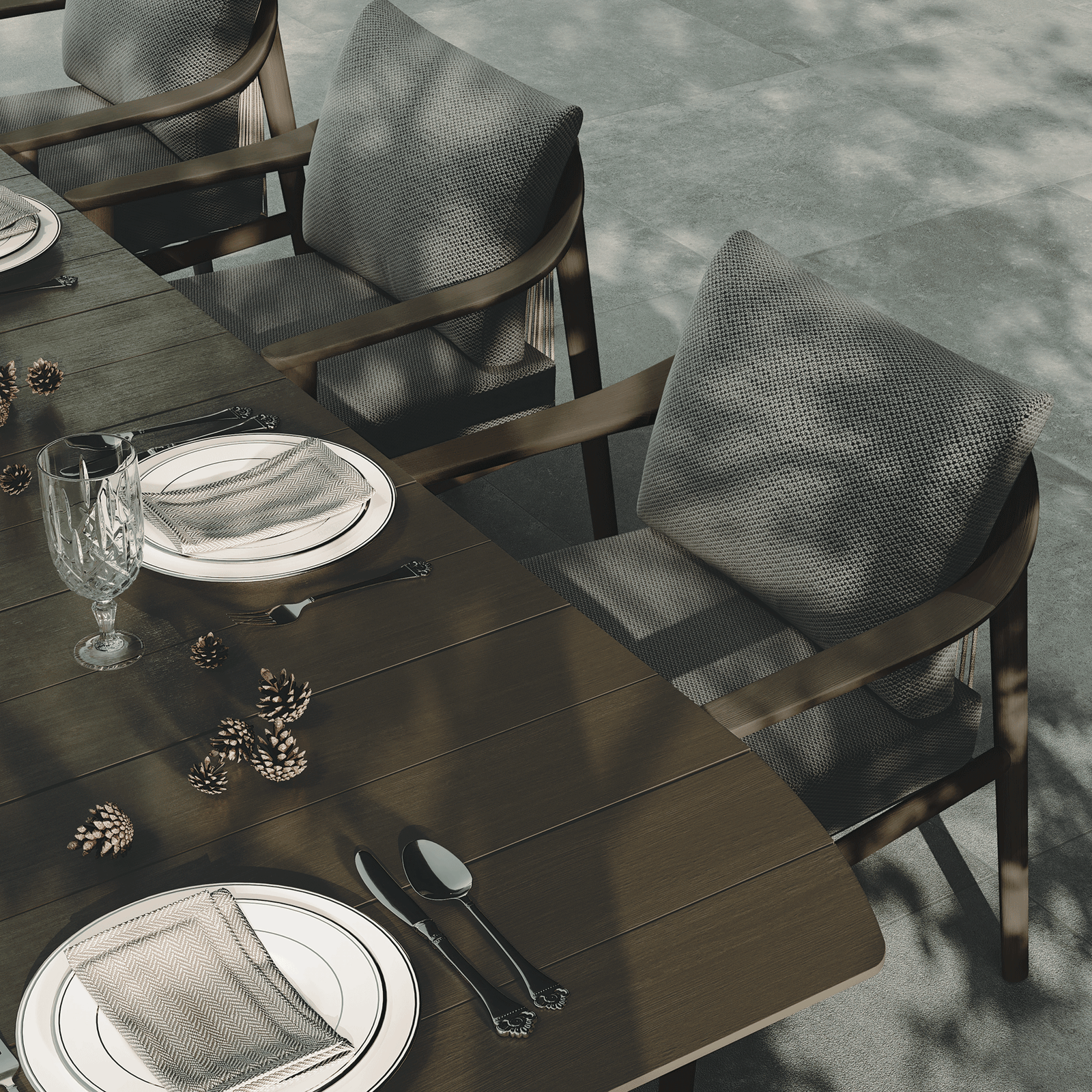 N1 Dining Chair Dark Teak - Image 5