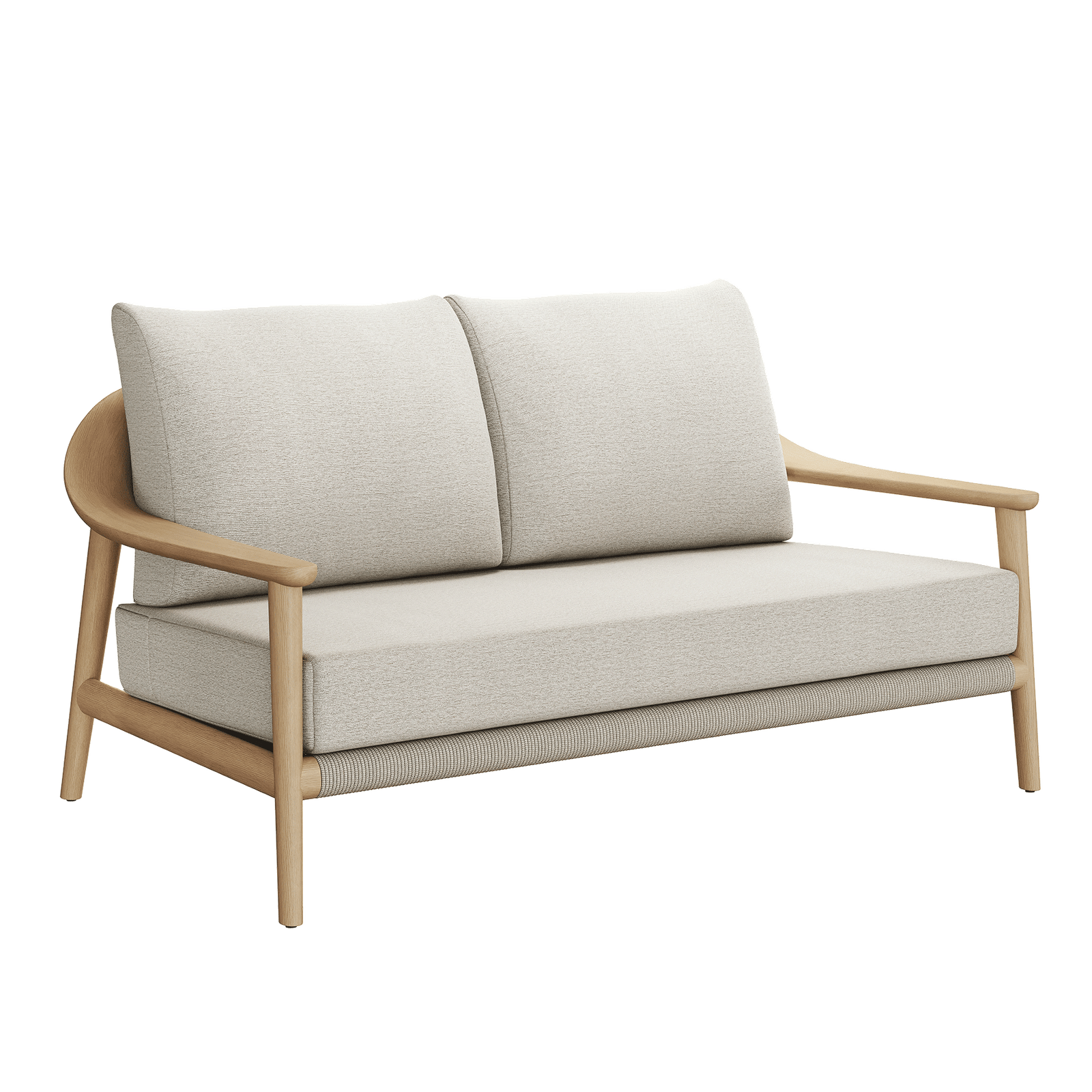 N1 Two Seater Sofa Light Teak - Image 3