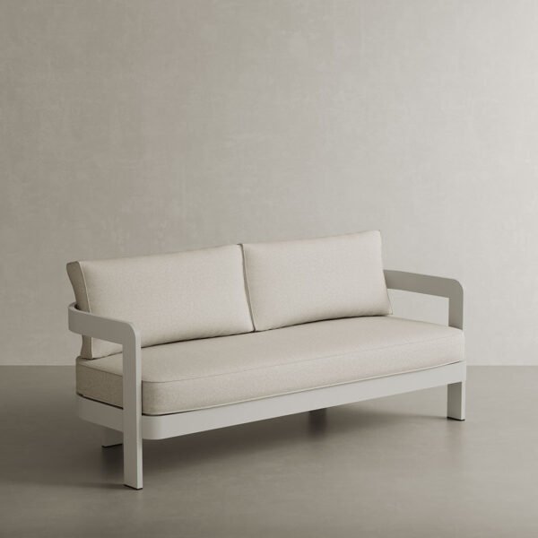 N3 Stone Three Seater Sofa Bone Canvas