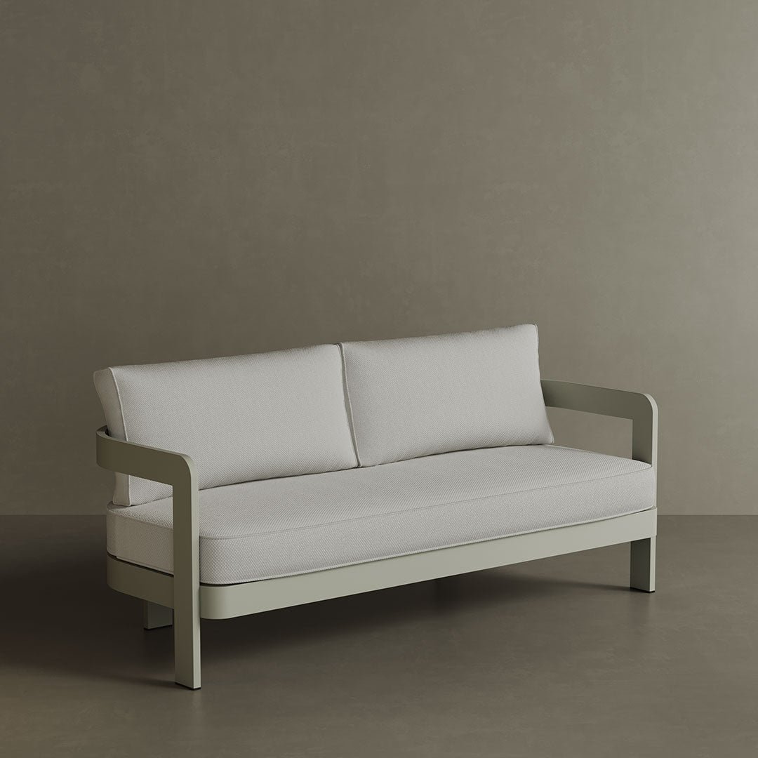 N3 Taupe Three Seater Cirrus Textured Weave