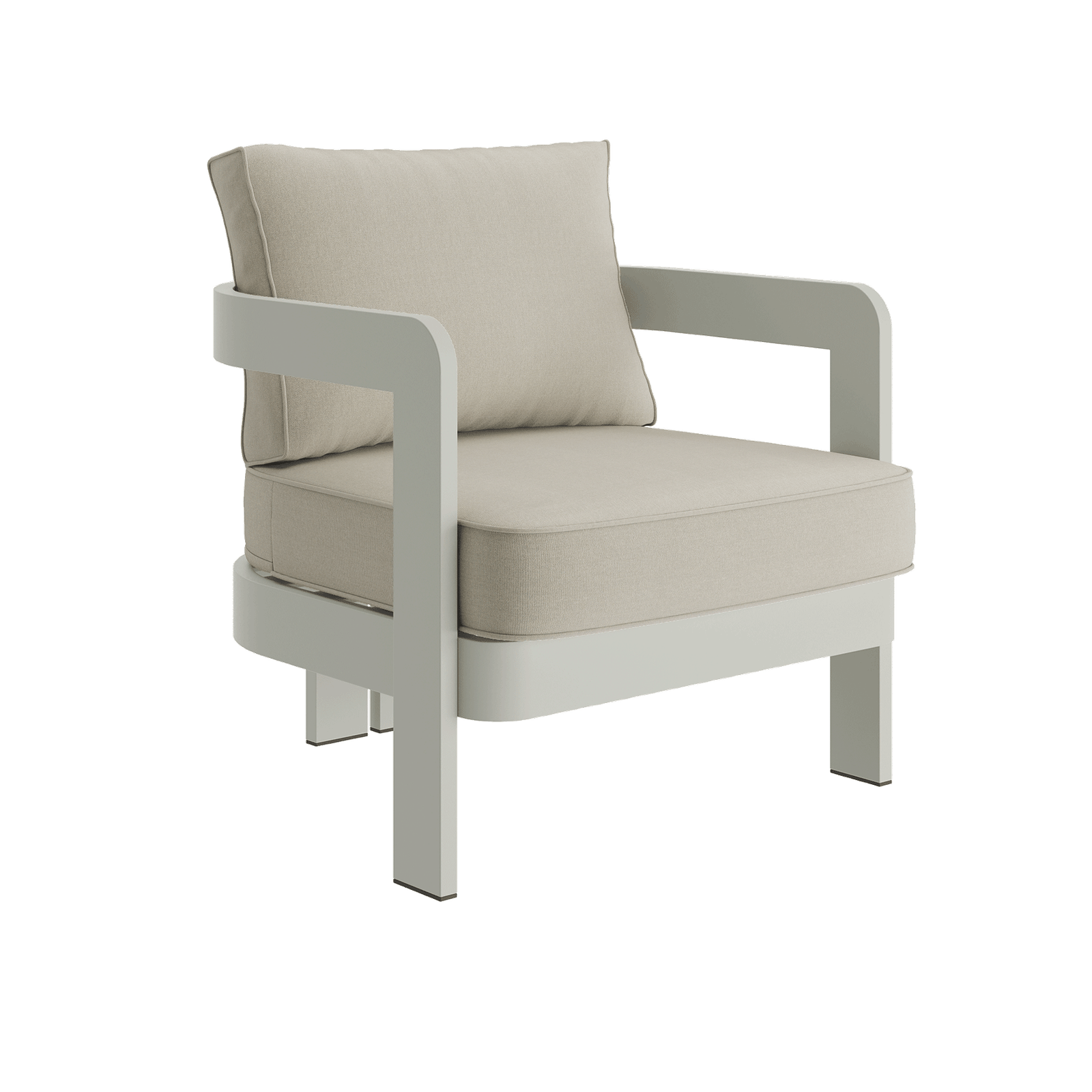 N3 Taupe Lounge Chair Sand Canvas - Image 2